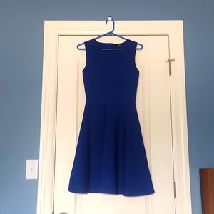 Bloomingdales Aqua sleeveless a-line scuba dress